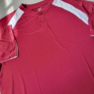 Mizuno Men's M DryLite‎ Performance Red White Baseball Exercise T-Shirt